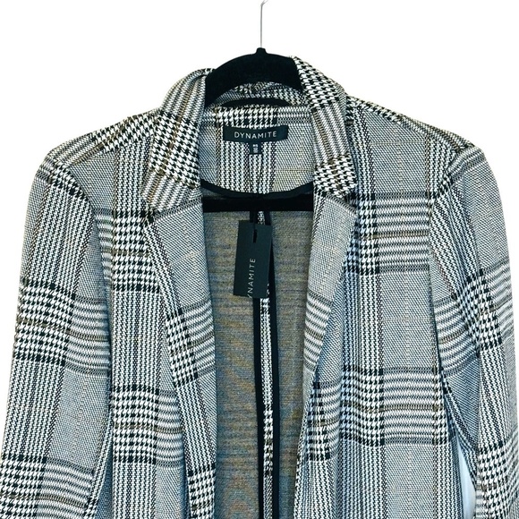 Dynamite Grey Shacket Long Style Blazer Jacket Trench SZ Small NWT - Picture 10 of 11